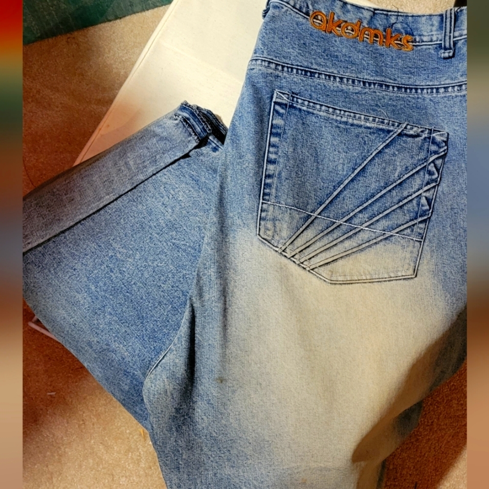 Big & Tall Men Acid Wash Jeans